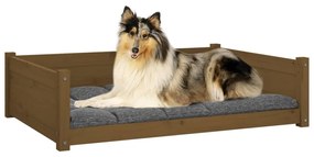 Cuccia per cani miele 95,5x65,5x28cm in legno massello di pino