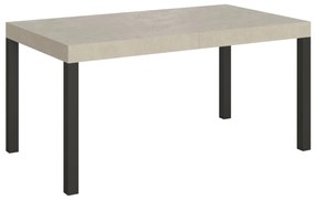 Tavolo allungabile Everyday telaio Antracite, Cashmere / 80x160/244 cm