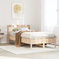 Letto senza Materasso 75x190 cm in Legno Massello Pino 3306912