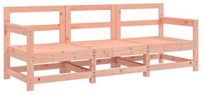 Set salotto da giardino 3 pz in legno massello di douglas