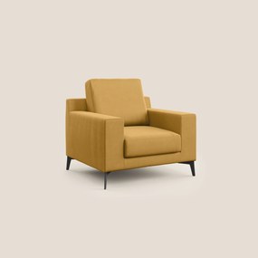 Prestige poltroncina moderna in microfibra smacchiabile T11 giallo