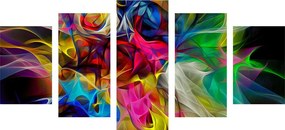 Quadri 5 pezzi – Caos colorato astratto