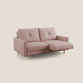 Matisse divano con sedute allungabili e schienali in piuma d'oca in tessuto smacchiabile T17 rosa