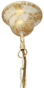 Lampadario a sospensione con catena MALBO 5xE27/15W/230V beige