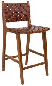 Sgabello da bar in teak marrone 101 cm Perugia - House Nordic