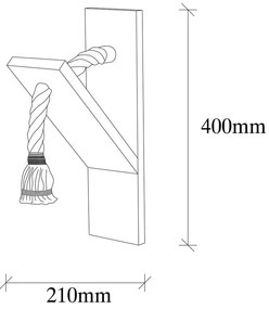 Lampada da parete di colore naturale Erebos – Opviq lights