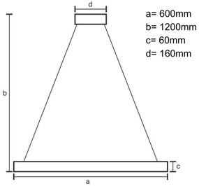Lampadario a sospensione con filo LED dimmerabile LED/55W/230V 3000-6500K bianco + telecomando