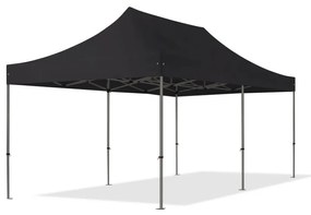 TOOLPORT 3x6 m gazebo pieghevole PVC, PREMIUM acciaio, nero - (600120)