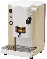 Faber slot plast basic - macchina per caffe con pressacialda in ottone - telaio in metallo sabbia e frontale in policarbonato bianco - FABSPSABBBASOTT