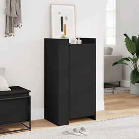 Scarpiera Nera 52x37,5x100 Cm İn Legno Multistrato /