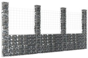 Gabbione A U Con 4 Pali İn Ferro 380x20x200 Cm /