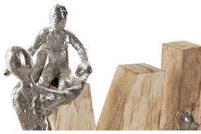 Statua Decorativa DKD Home Decor Marrone Alluminio Legno di mango (55 x 7,5 x 21 cm)