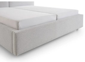 Letto matrimoniale imbottito grigio chiaro rete non inclusa 140x200 cm Cube – Meise Möbel