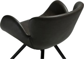 Sedia da pranzo grigia in imbottito con braccioli Gaia – DAN-FORM Denmark