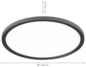 Leuchten Direkt 15571-18-Plafoniera LED dimmerabile  FLAT LED/23,5W/230V+TC