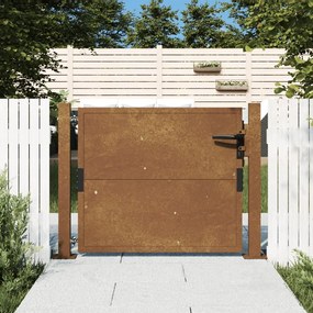 Cancello Da Giardino 105x80 Cm İn Acciaio Corten /
