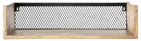 Mensola murale industriale in lengo di mango e metallo 60 cm RACK