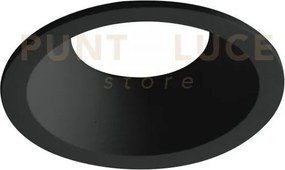 Faretto a incasso ayris nero tondo 1 luce attacco gu10 8,5x10cm