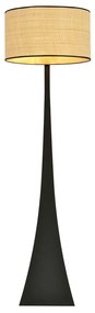 Piantana Contemporaneo Indra Acciaio Nero Marrone 1 Luce E27 Ip20