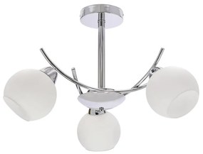 Lampadario a sospensione con supporto rigido AMOS 3xE27/40W/230V cromo lucido