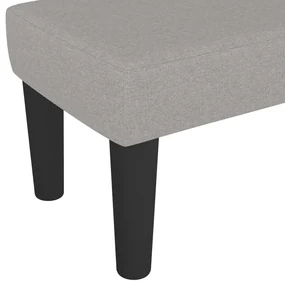 Panca grigio chiaro 100x30x30 cm in tessuto