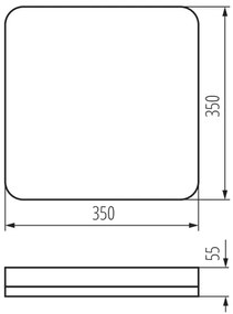 Kanlux 37297- Plafoniera LED tecnica IPER LED/35W/230V IK10 IP65 quadrato bianco
