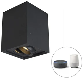 Faretto intelligente nero orientabile con WiFi GU10 - Quadro Up