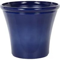 Vaso per piante fioriera in fibra blu navy solida argilla lucida resistente all'esterno 50 x 44 cm per tutte le stagioni