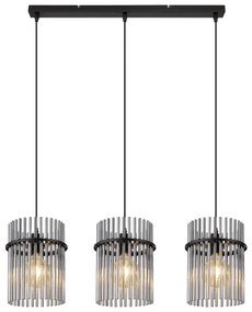 Globo 15698-3H - Lampadario a sospensione con filo GORLEY 3xE27/60W/230V nero