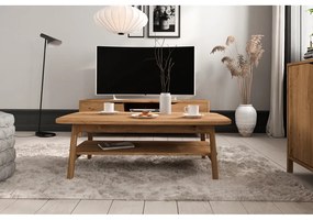 Tavolino in legno di quercia di colore naturale 70x110 cm Twig - The Beds