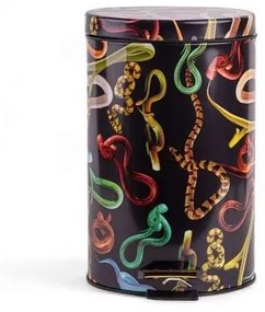 Snakes Toiletpaper Home Dustbin Ø25xH39,5 Nero/Multicolor - Seletti