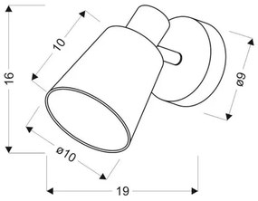 Applique PIN 1xE14/40W/230V