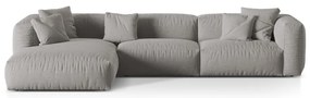 Divano angolare modulare grigio chiaro (angolo sinistro) Martina - Micadoni Home