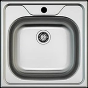 Lavello incasso 1 vasca 48x48 cm a pozzetto acciaio inox