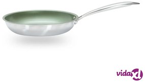 Just Vegan Padella ECO CeraVegan 24 cm in Acciaio Inossidabile Verde