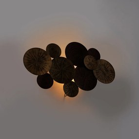 Applique da parete Art Déco oro antico 71 cm - Kelly