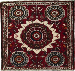 Shiraz Tappeto persiano 60x60 Rosso (Iran) Annodato A Mano
