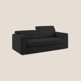 Vegas divano con poggiatesta reclinabili in microfibra smacchiabile T11 nero