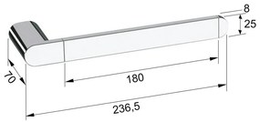 Porta asciugamani a parete in ottone nero opaco Flori - Sapho
