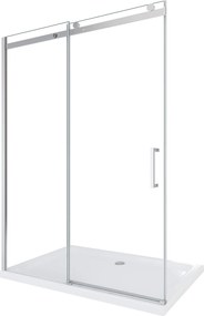 Porta Parete Doccia 120 cm 1 Anta Scorrevole in Cristallo Trasparente 8mm H190 Cristal...