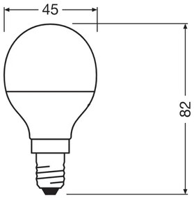 Lampadina LED Antibatterica P40 E14/4,9W/230V 4000K - Osram