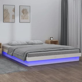 Giroletto Con Led Bianco 150x200cm King Size İn Legno Massello /