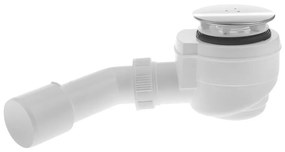 Bruckner - Sifone per piatto doccia DN40/50 bianco/lucido acciaio inossidabile