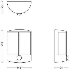 Philips 16465/93/16 - Lampada LED da esterno con sensore MYGARDEN STOCK LED/6W IP44
