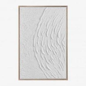 Quadro decorativo in rilievo in gesso (60x90 cm) Severine Bianco - Sklum