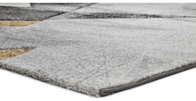 Tappeto grigio e giallo , 140 x 200 cm Bianca Grey - Universal