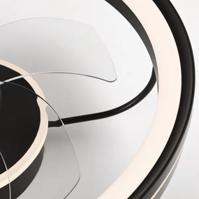 Plafoniera LED con ventilatore FARGO LED/37W/230V nero + +TC