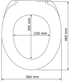 Sedile per wc bianco con chiusura facilitata , 46 x 36 cm Habos - Wenko