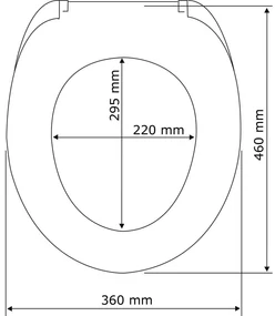 Sedile per wc bianco con chiusura facilitata , 46 x 36 cm Habos - Wenko