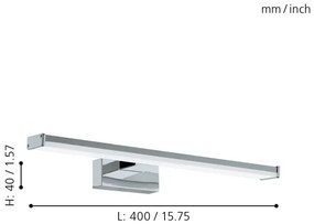 Eglo 79532 - Illuminazione a LED per specchi da bagno SARNOR 7,4W/230V 40 cm IP44 cromo